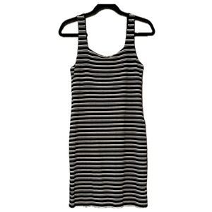 GB Gianni Bini Striped Ribbed Square Neck Mini Dress - Size XL